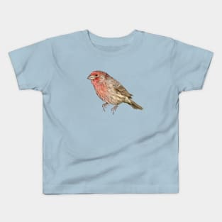 House Finch Song Bird Colorful Illustration Kids T-Shirt